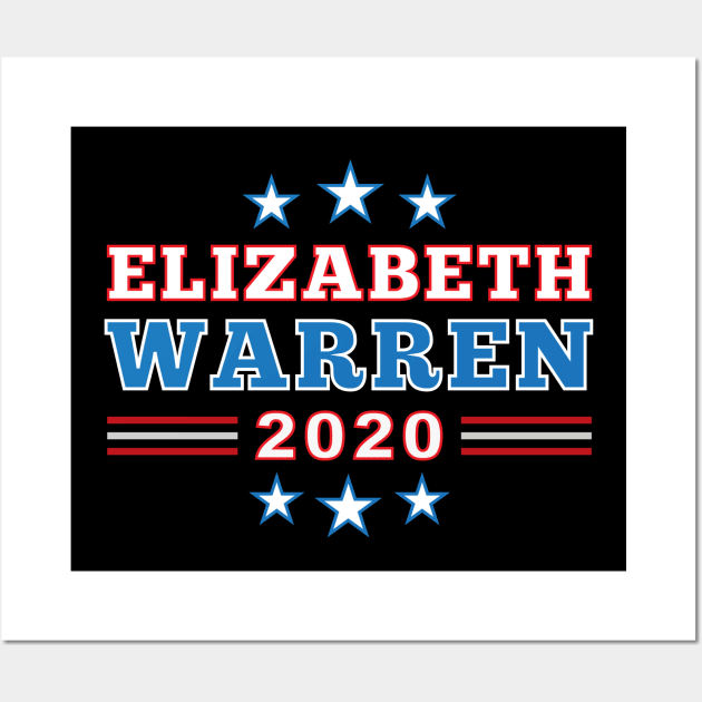 Democrat Elizabeth Warren for President 2020 Campaign Wall Art by Elvdant